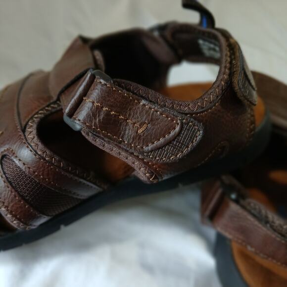 NUNN BUSH 12 WIDE Rio Grande Closed Toe Fisherman Men's casual sandal brown - Picture 6 of 12